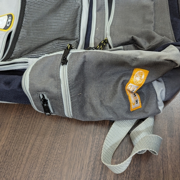 OP Backpack Book Bag , Grey / Navy Blue - Picture 2 of 12